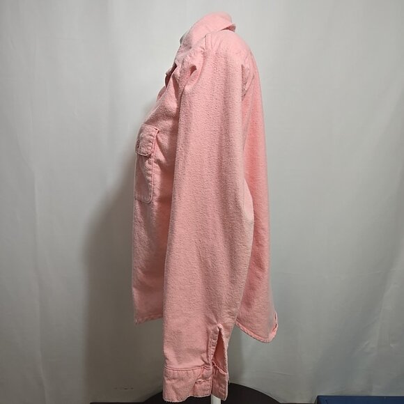 Vintage Five Brother Flannel Shirt Womens Size Large Pink Union Made in USA - Picture 2 of 8